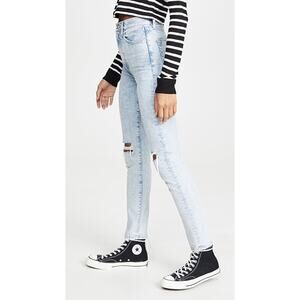 NEW SLVRLAKE Beatnik High Rise High Waisted Jeans Distressed Time Worn sz 25